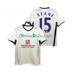 Camisolas de futebol Tottenham Hotspur Keane 15 2008 2009 Retro Equipamento Principal Manga Curta